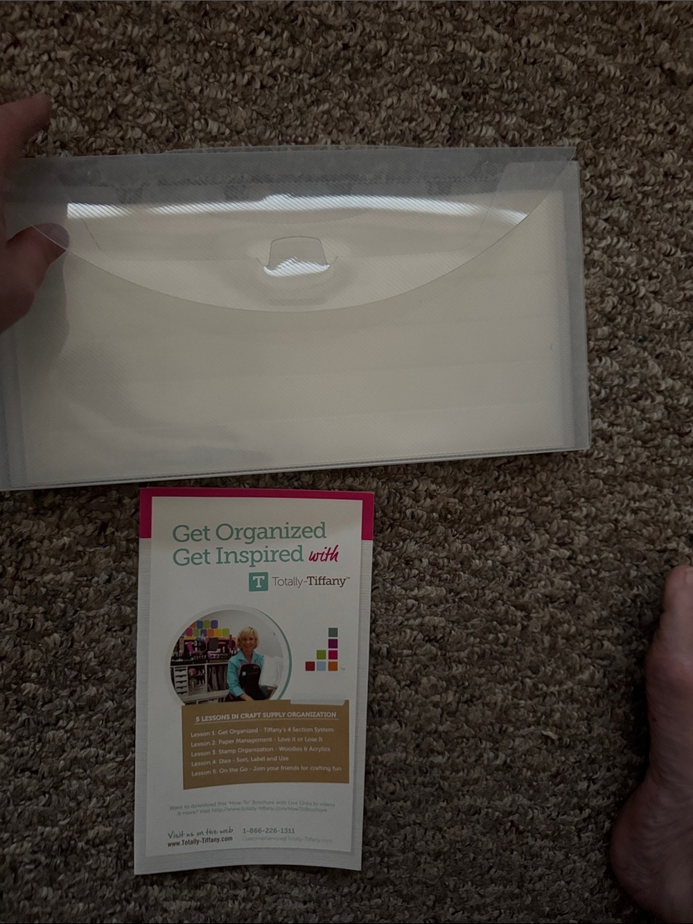 Totally-Tiffany Clear Document Envelope - White/Clear